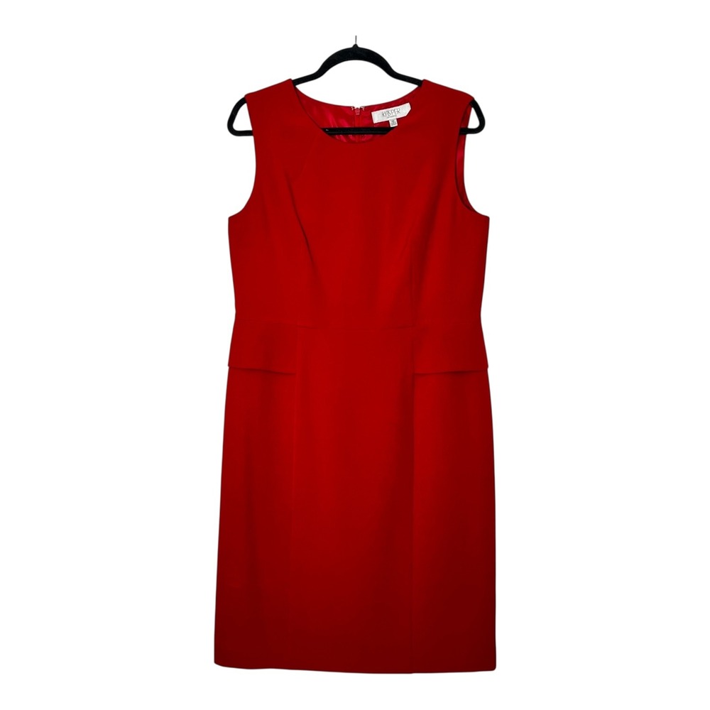 Kasper Separates Womens Red Sleeveless Sheath‎ Career Dress Size 10 11JM91C2189